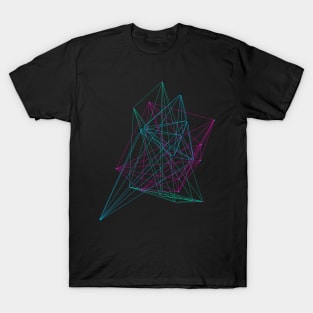 Futuristic Neon Node Network - Blockchain & Sci-Fi Inspired Design T-Shirt